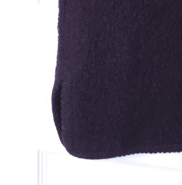 Lindor 100% Wool Long Cardigan Coat Purple Embroidered Size L Jacket Boiled Wool - Picture 11 of 11